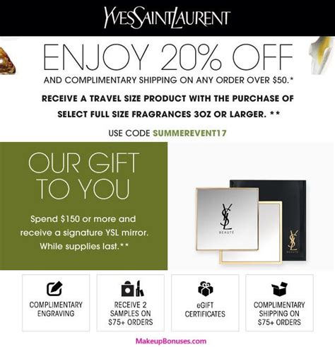 ysl beauty australia promo code|YSL beauty free shipping code.